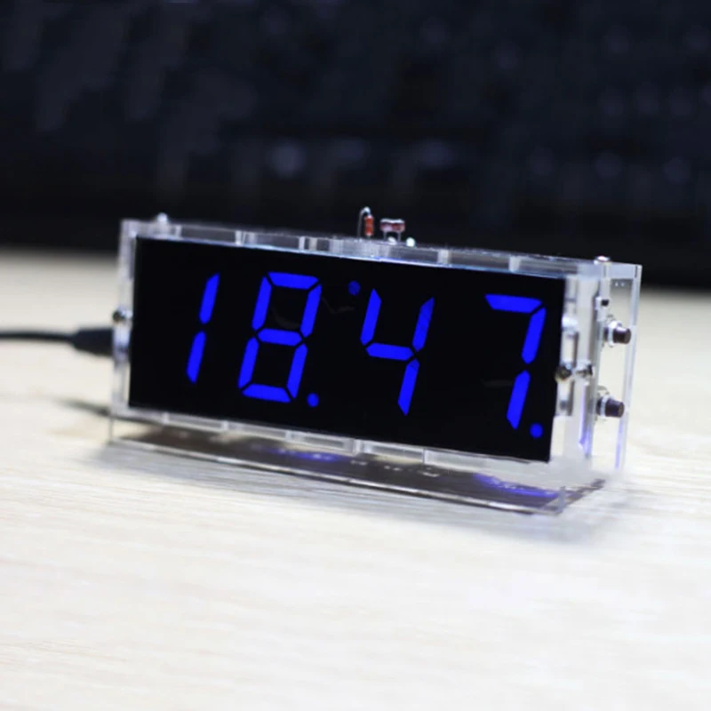 4-Digit LED DIY Digital Electronic Micro Controller Clock Time Temperature R1 | Дом и сад