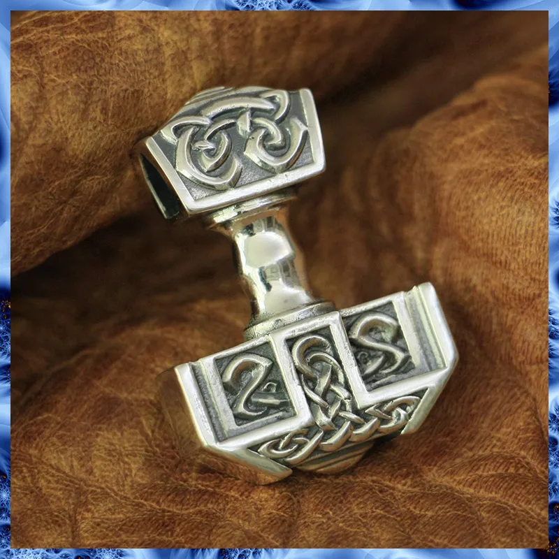 Изящное ожерелье из стерлингового серебра 925 пробы с подвеской Thor's Hammer