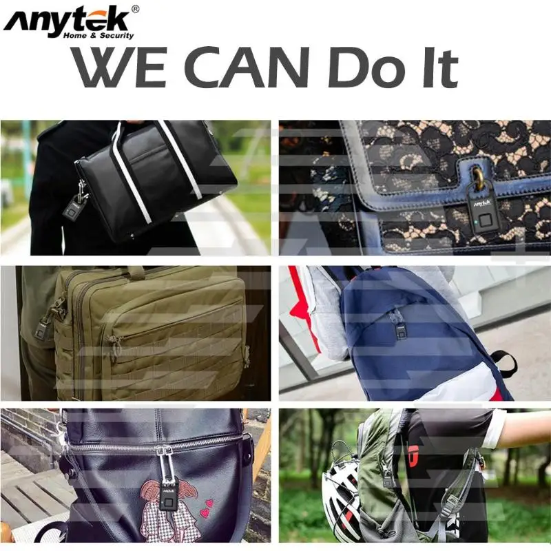 Дверной смарт замок Anytek P4 со сканером отпечатков пальцев USB 2019|Устройство для