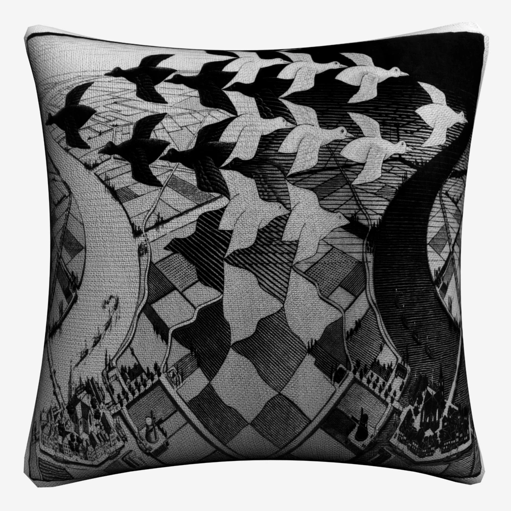 Escher Surreal геометрическое оформление декоративное хлопковое белье Наволочка 45x45 см