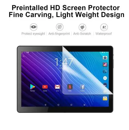 Топ закаленное стекло 2.5D 10-дюймовый планшет Android 8 0 Восьмиядерный 4 Гб ОЗУ 32 ПЗУ