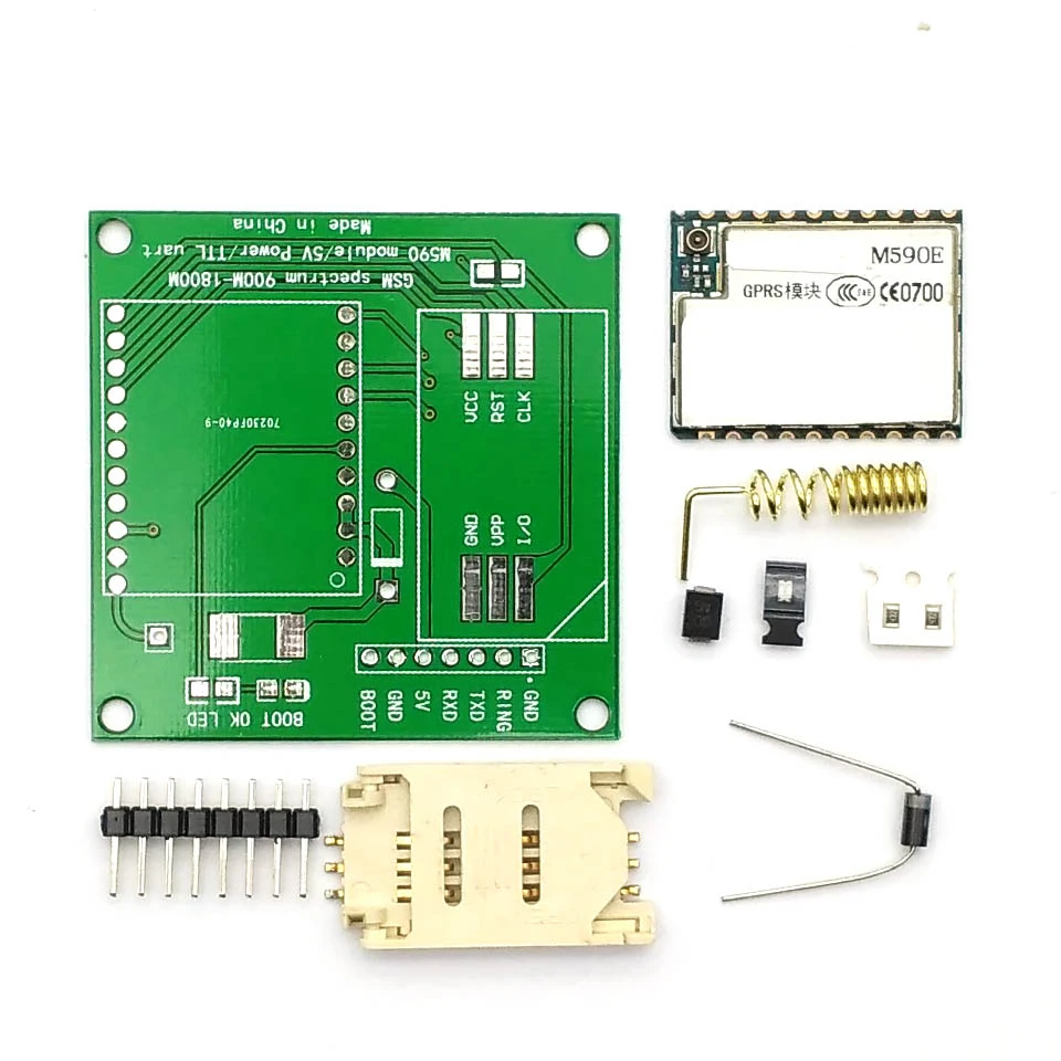 1 комплект M590E GSM GPRS модуль 900m 1800m SMS сообщения Diy наборы M590 стандартный набор обучения ЦП MCU тест 5 в 50 мм *