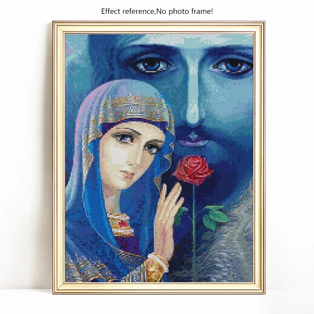 EverShine Diamond Embroidery Full Display Religion Picture Of Rhinestones Painting Madonna Cross Stitch Mosaic | Дом и сад
