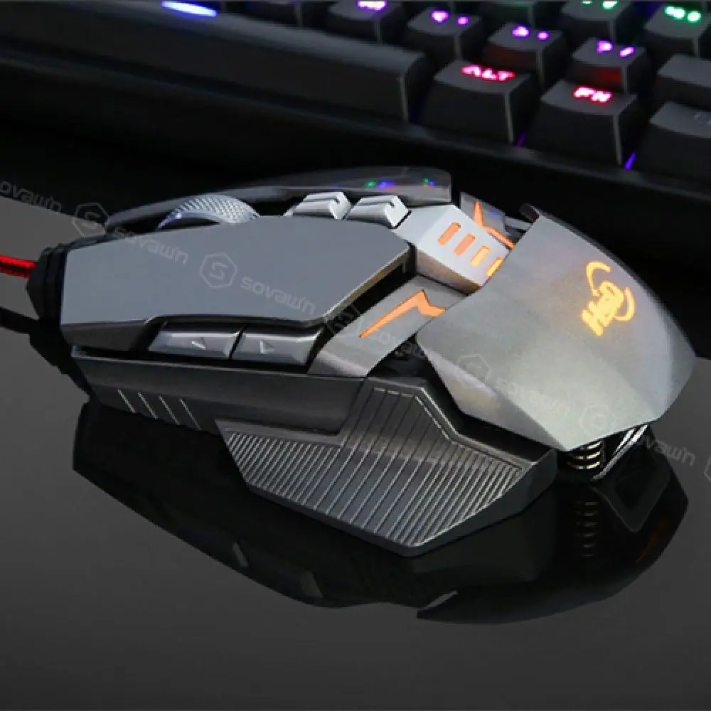 Игровой макро-мышь программы Mause Wried USB 4000 точек на дюйм Professional 9 Кнопка мышь геймер