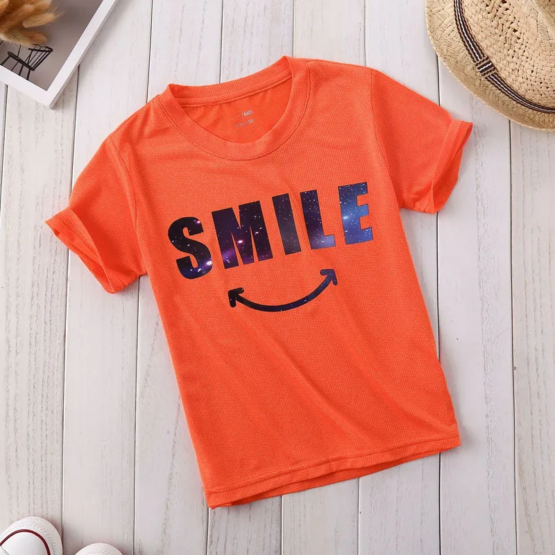 Baby Girl Clothes 2021 Summer Child Kid Run T-shirt Big Short Sleeve Sport T Shirt Quick Drying | Мать и ребенок