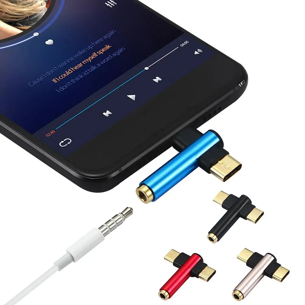 Type c к двойному разъему 3 5 мм для зарядки аудио адаптер Android музыки или вызова