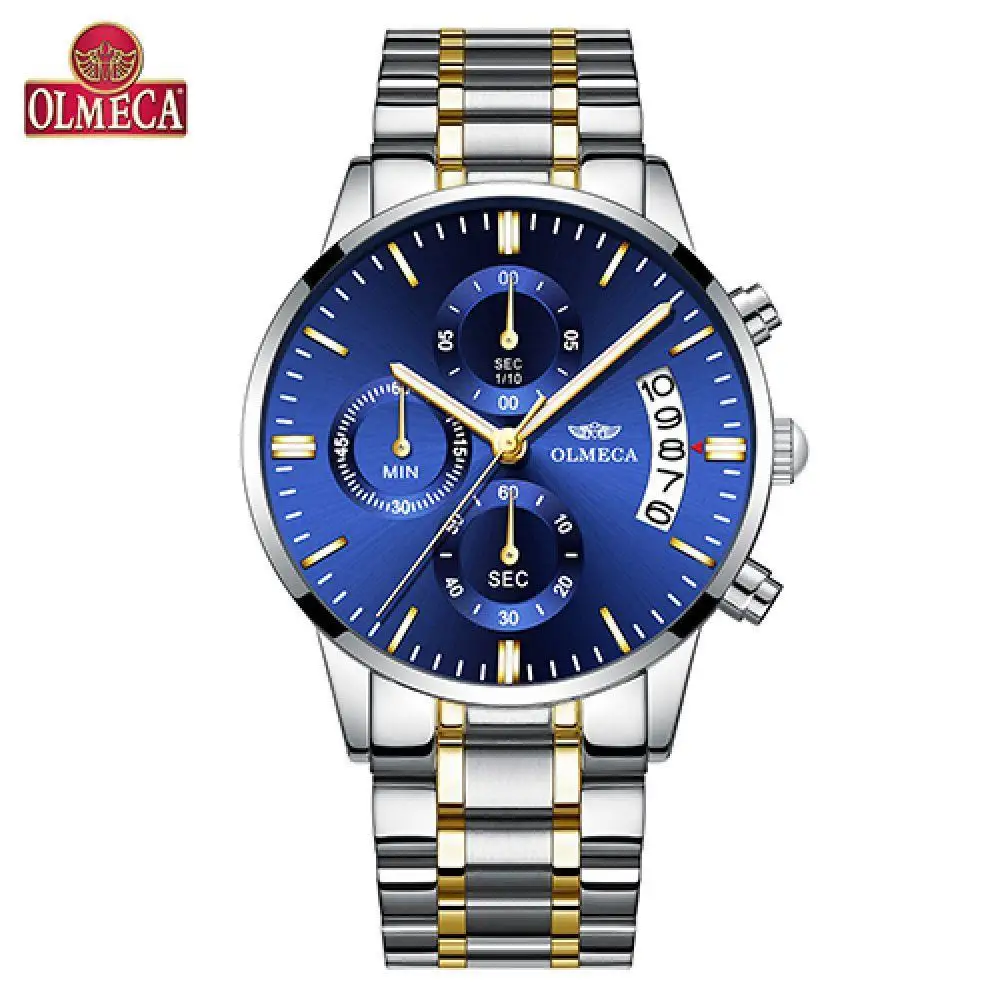 OLMECA Relogio Masculino мужские часы Роскошные Известный Топ бренд Мужская мода
