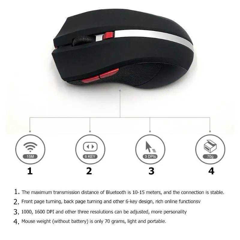2 4G беспроводной двухрежимный вluetooth 4 0 + 3 мышь 2400 dpi 6 клавиш оптическая мышь|Мыши| |