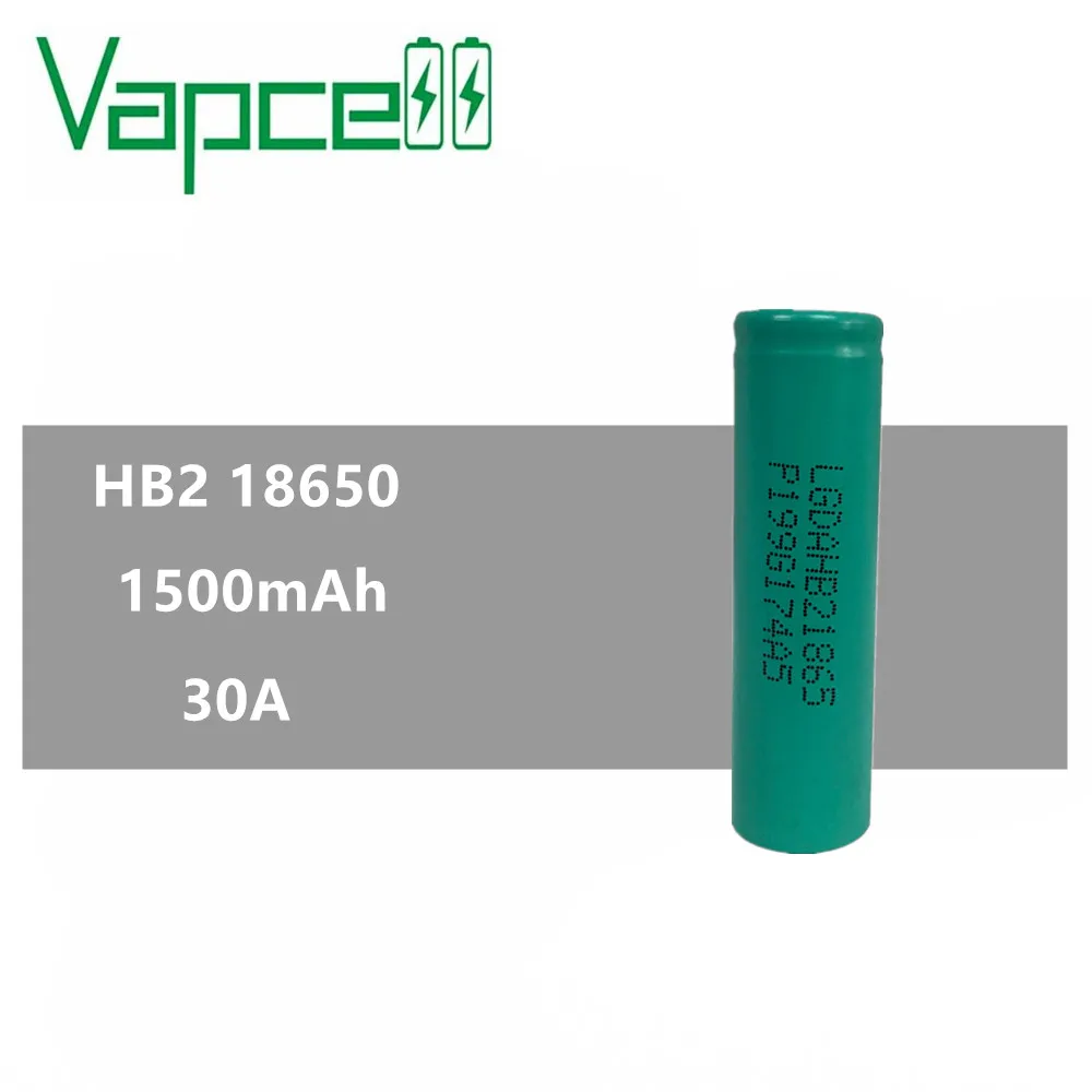 1 шт. 100% оригинальный VAPCELL 18650 1500 мАч 30A для LG литиевая аккумуляторная батарея HB2