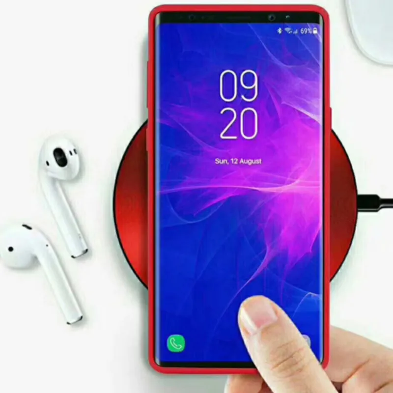 Buluby Оригинальный жидкий силиконовый чехол для телефона Samsung Galaxy Note 9 мягкая