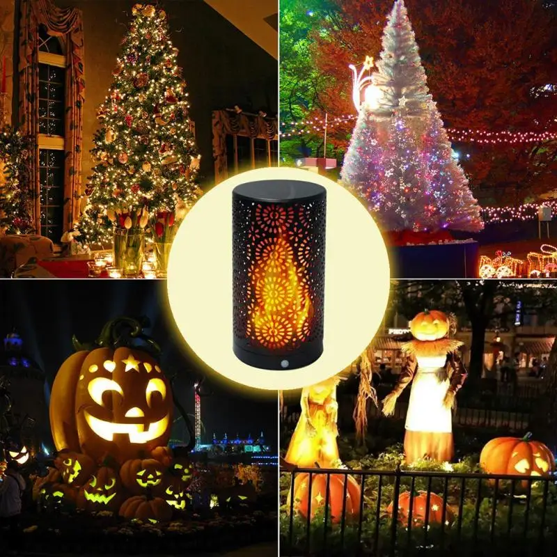 Открытый USB Перезаряжаемый пламя светодио дный светодиодный ночник мерцающий