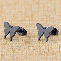 8mm dance happy animal trend brief titanium stainless steel colors plated men earring stud earrings for women classic jewelry