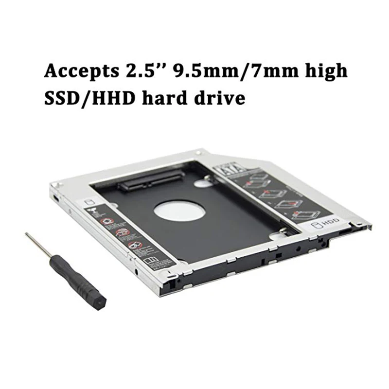 Лоток для жесткого диска 9 5 мм Универсальный SATA 2-й HDD HD SSD корпус чехол лоток