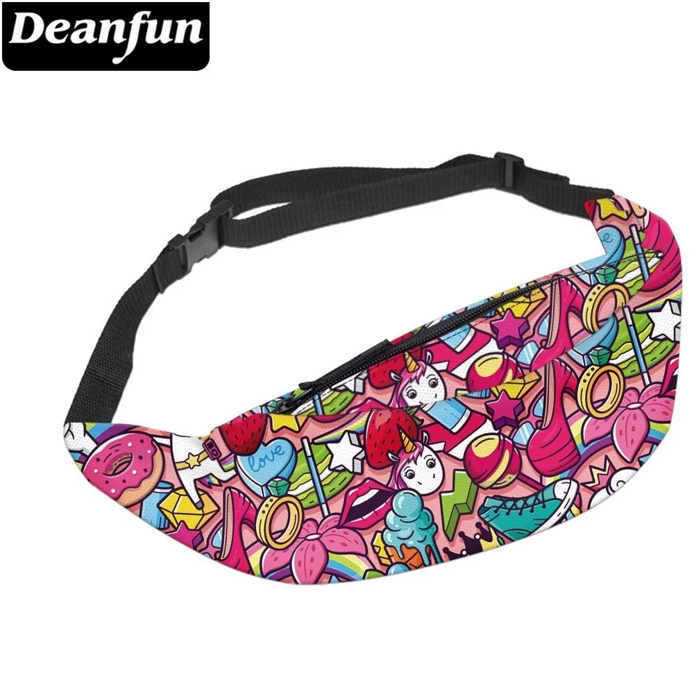 Deanfun водонепроницаемый Единорог Фанни пакеты для мужчин любовь пончик поясная