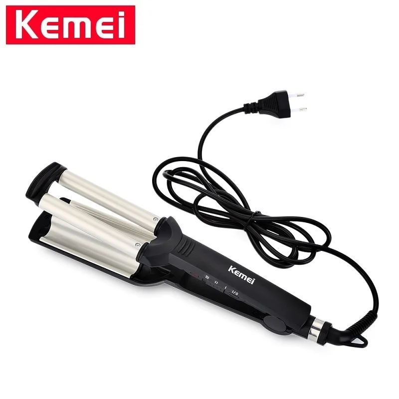 Kemei KM-2022 стиль волос r Профессиональный 3 Бочки большая волна бигуди Утюг щипцы для