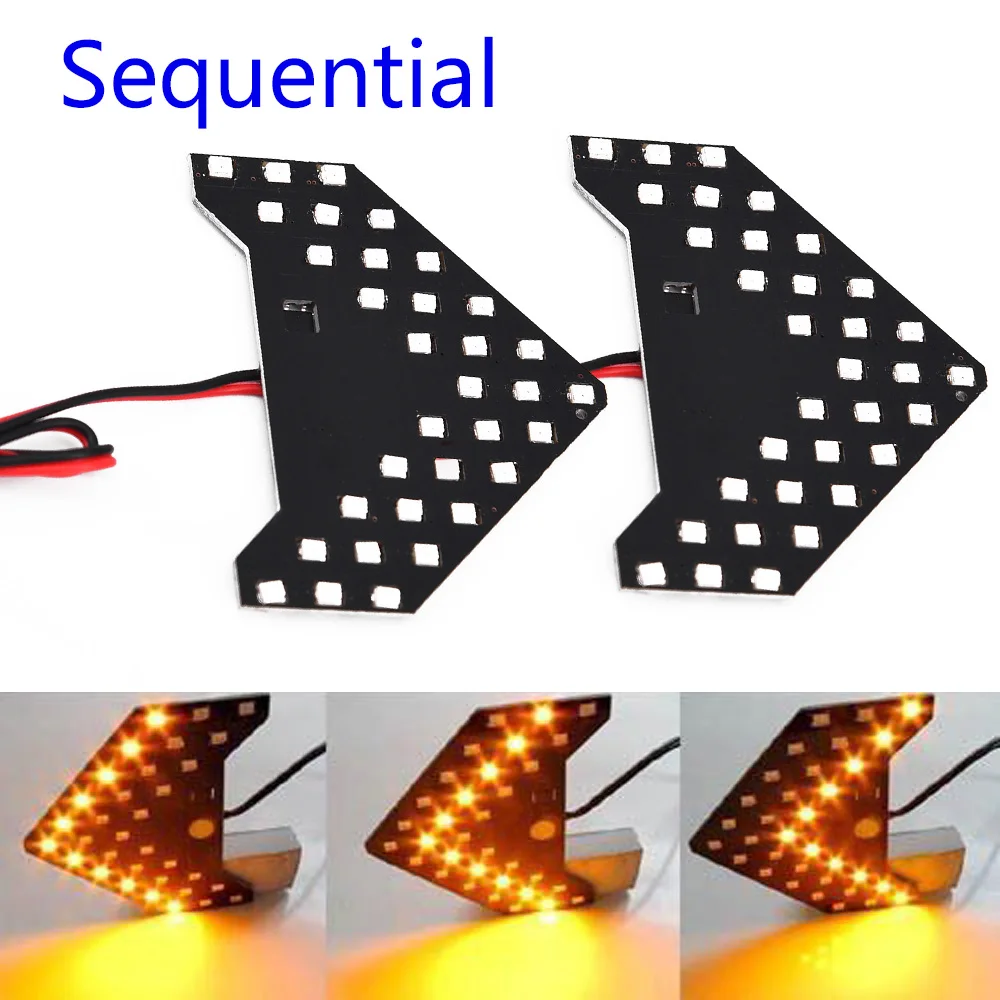 1 шт. 6500~ 7000K 12V DC 33SMD светодиодный желтый автомобиль зеркало заднего вида лампа стрелка рулевое управление светильник аксессуары для автомобиля Безопасность