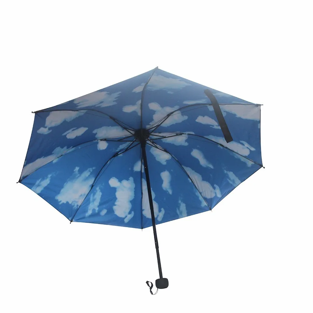 Sun protection UV ultra light rain and dual-use waterproof beach umbrella folding female Korean small fresh JJ-LLYS3 | Дом и сад