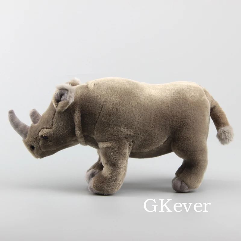 34 CM Real Life Rhinoceros Plush Stuffed Toy Doll Simulation Animal Dolls Soft Toys for Children | Игрушки и хобби