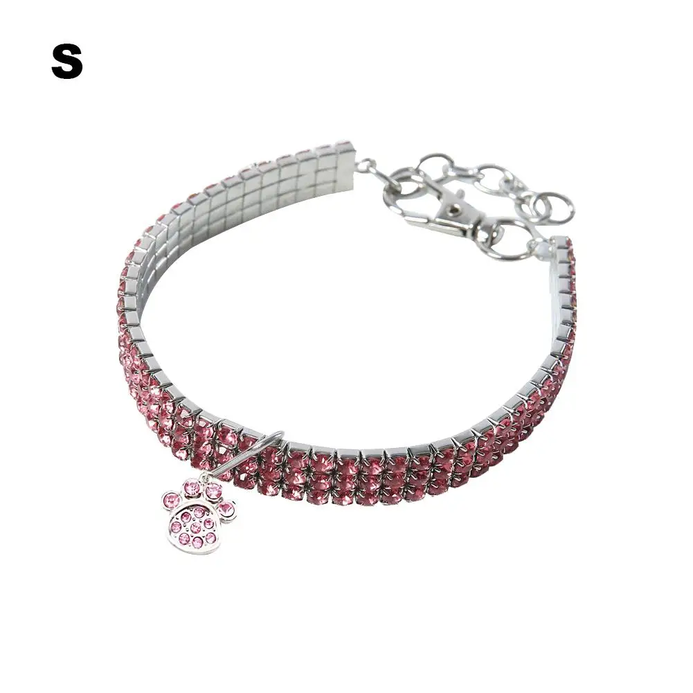 Красивое Ожерелье из сплава с блестящими стразами для собак эластичный воротник