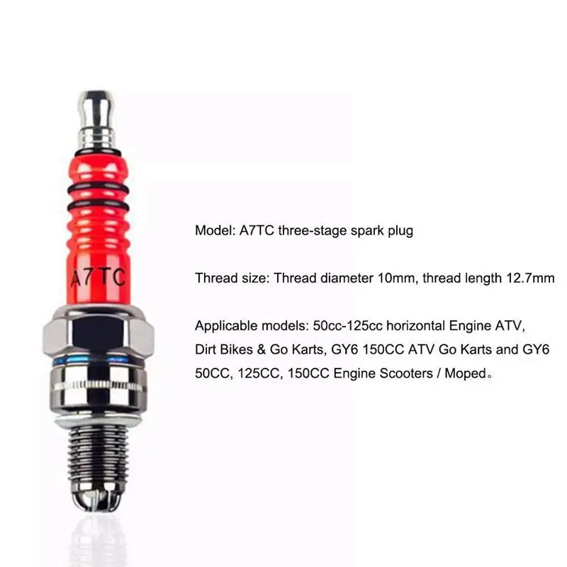 3pcs A7TC Triple Electrode for GY6 50 cc 70cc 90 110cc 125 150cc ATV Dirt Bikes Scooters &amp Kazuma Roketa Sunl Taotao Ba | Автомобили и