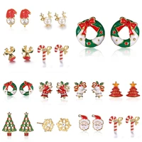 the most special and fashionable christmas gift is the cartoon moose snowflake christmas tree eardrop