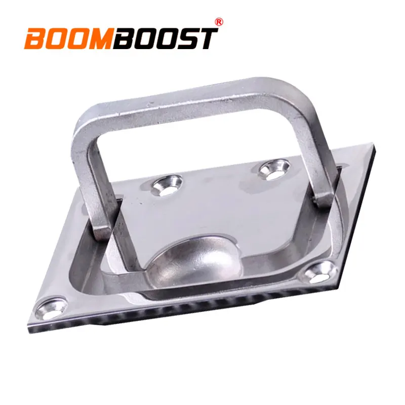 

1Pc For Marine Yacht Boat Marine Silver Cabinet Lift Pull Handle Square Buckle Hardware Flush Hatch Locker 316 Stainless Steel