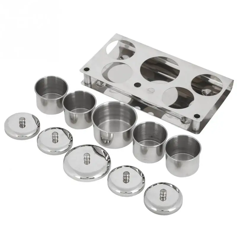 Мини-контейнер для маникюра TMISHION из нержавеющей стали Набор банок хранения пудры