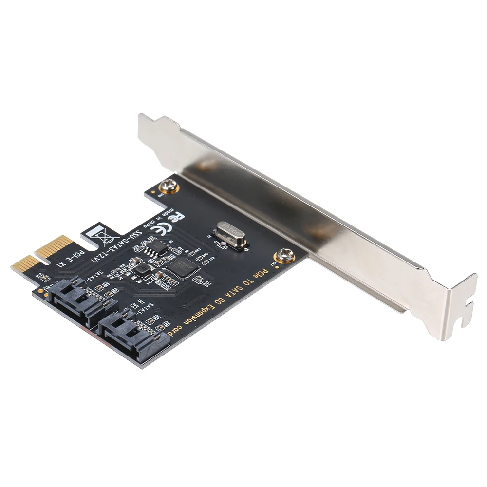 PCI e к двойной SATA 3 0 конвертер расширения карты 2 порта 6 Гбит/с интерфейс для ПК