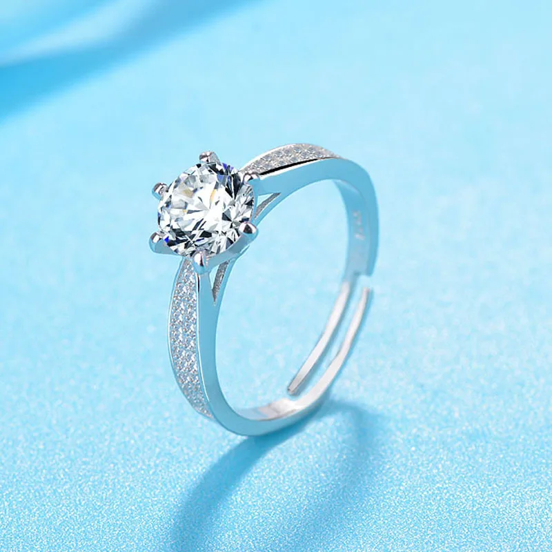 New 925 Sterling Silver Wedding Bands Ring for Women Jewelry Crystal from Austrian Engagement Anniversary Gift | Украшения и