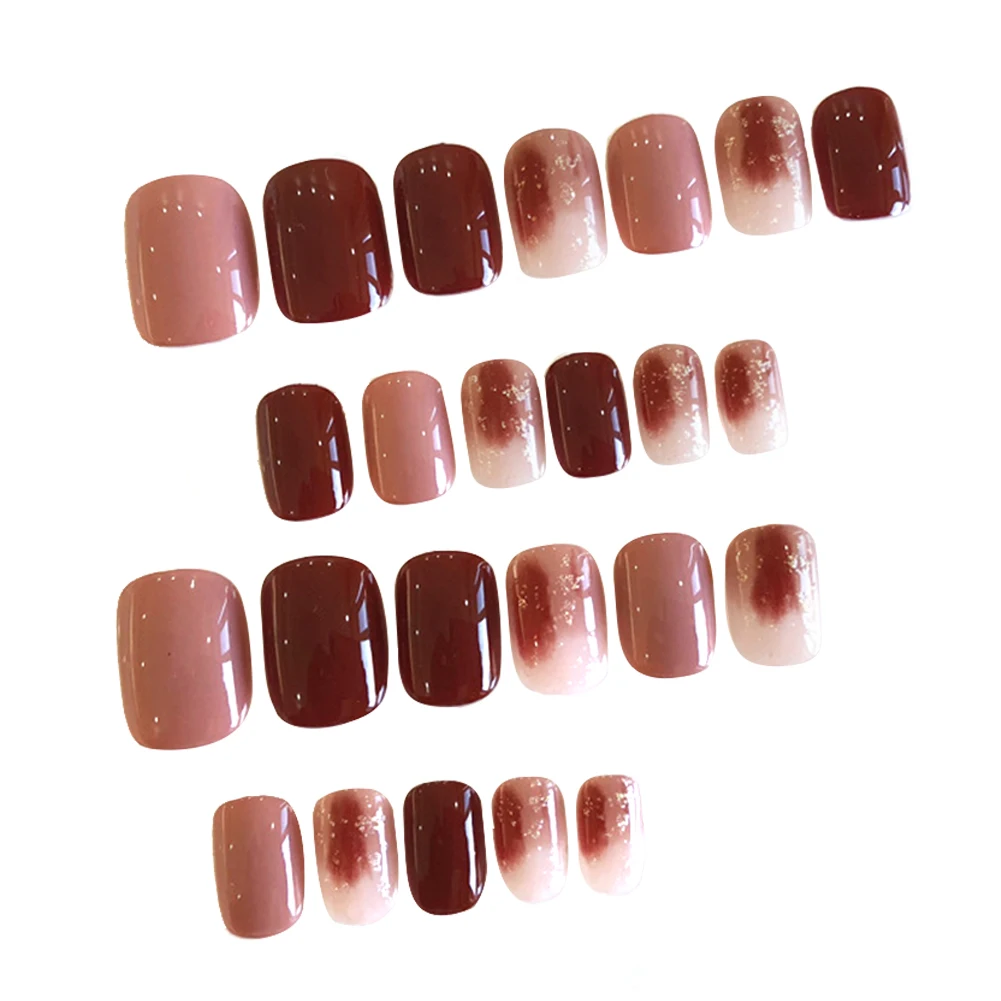 24pcs/box Art Decor Fake Acrylic Natural DIY Artificial Short Type Nail Tips Easy Remove Long Lasting Cover Fashion Manicure | Красота и