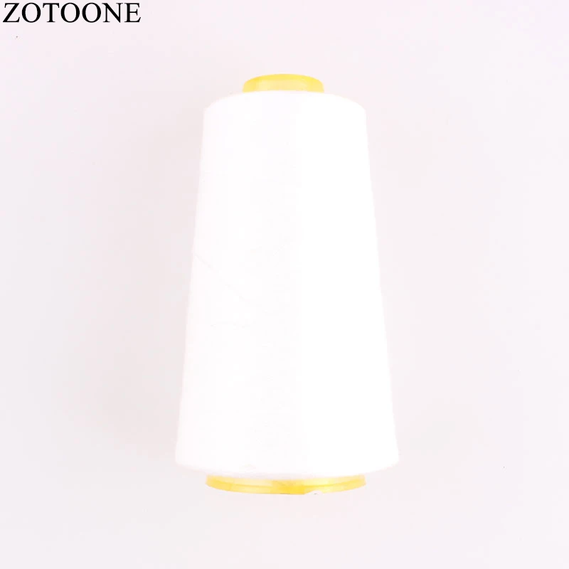 Швейная нить ZOTOONE 3000Y 40S/2 шпули Полиэстеровые нитки белого цвета для кожи швейная