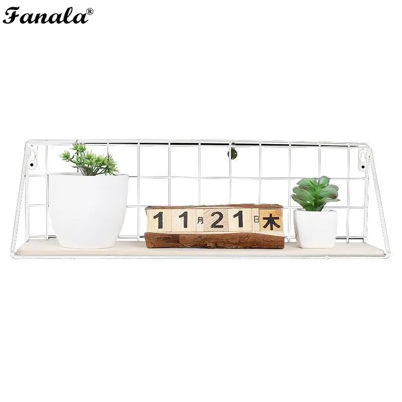 Art Metal Rack Wall Storage Stand Modern Home Nordic-Style Mesh Grid Iron Made of iron it is sturdy durable. | Дом и сад