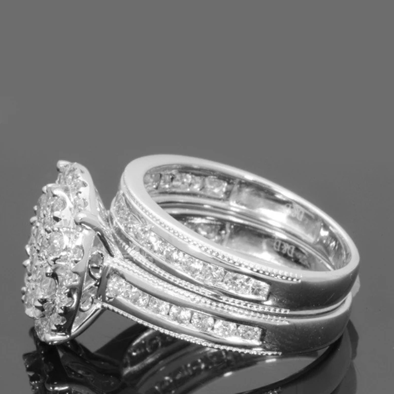 Couple Ring Jewelry Fashion Single Row Silver Vintage Party Wedding Engagement Finger Accessories Gift New 2019 D30 | Украшения и