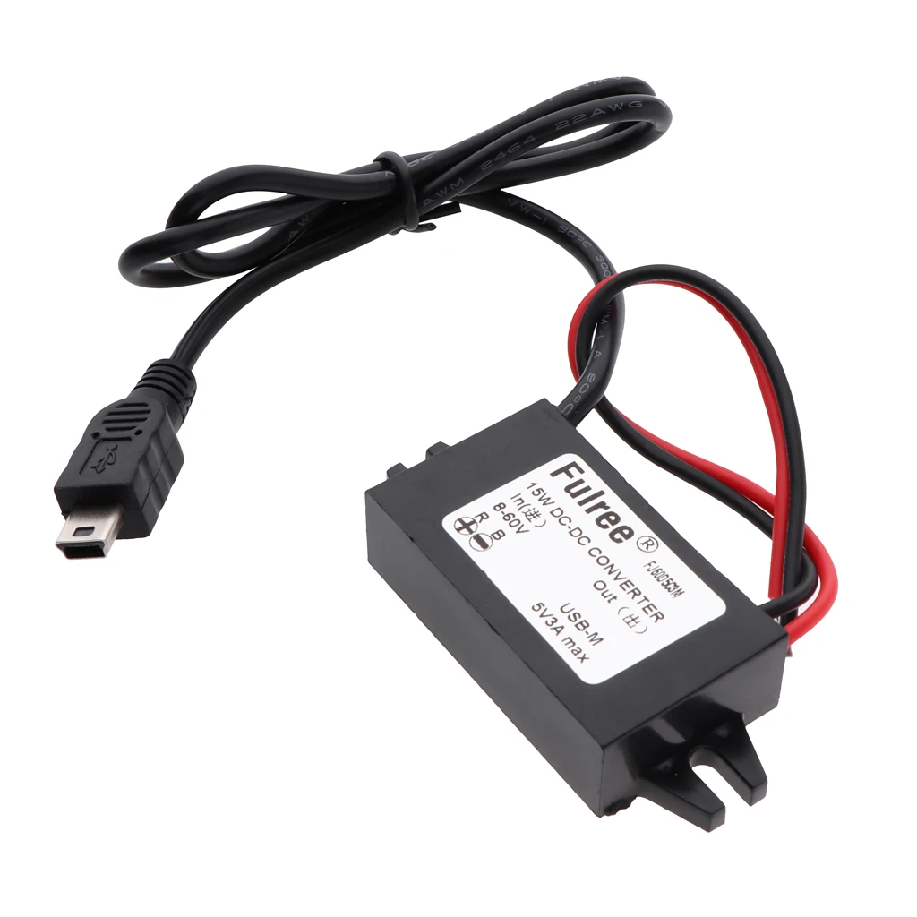 8 60 в до 5 В 3 А мини USB DC понижающий преобразователь напряжения автомобильный