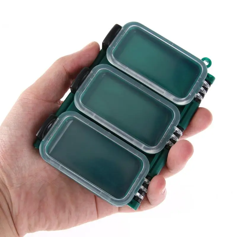 Двусторонняя 6 отсеков водостойкая пластиковая рыболовная снасть коробка для