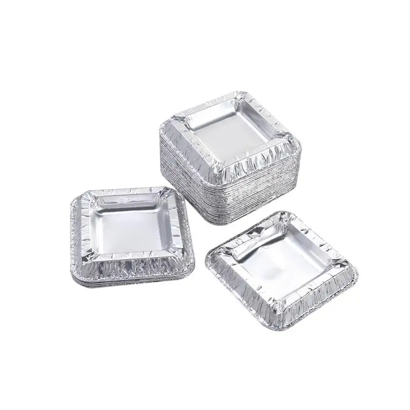 25Pc Aluminum Foil Unbreakable Disposable Ashtray Tobacco Ash Holder Anti-fall Small Portative Cigar | Дом и сад