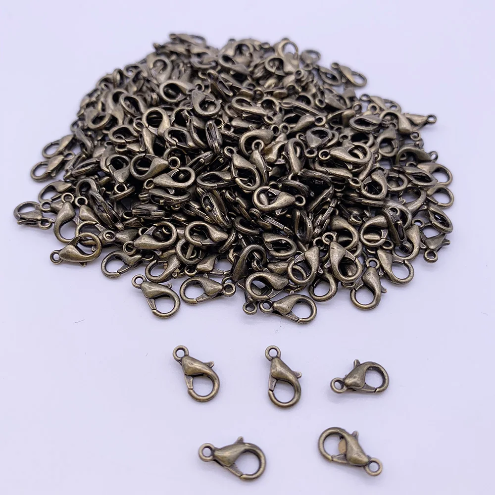 30pcs/lot 10mm Lobster Clasps Hooks Metal Accessories Wholesale 7 Colors For Jewelry Making Finding DIY Necklace Bracelet | Украшения и