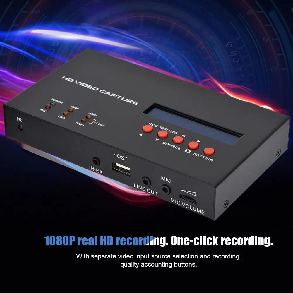 Горячая HD видео Захват коробка 1080P HDMI запись для камеры ТВ Игры ЕС 100-240 В |
