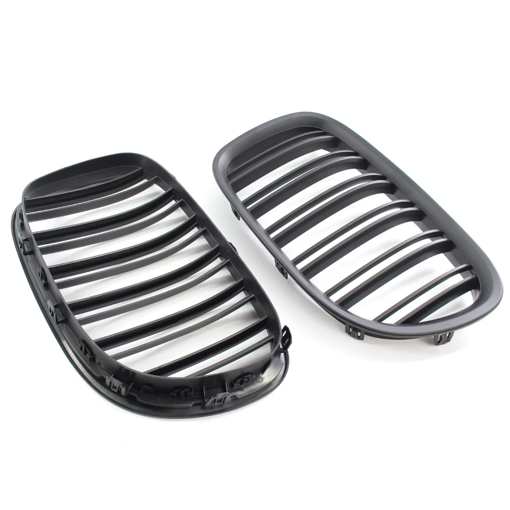 Матовая черная двойная решетка передней решетки для 2009-15 BMW F01 F02 740i 750i 760i |