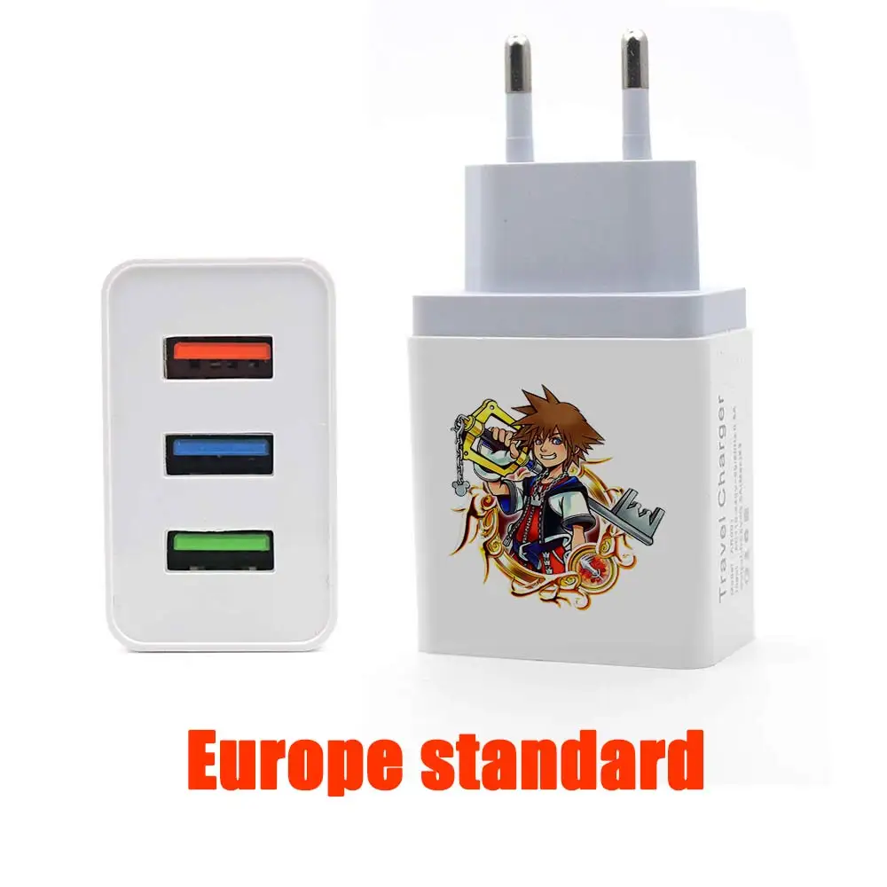 Giancomics Kingdom Hearts Логотип Путешествия Зарядное устройство в европейском и