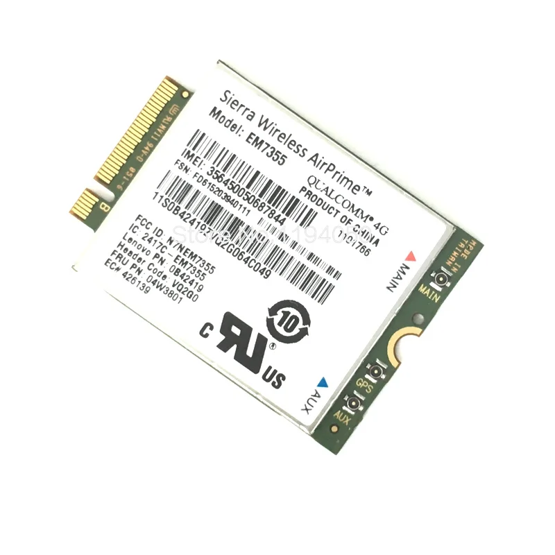 EM7355 4G LTE карта WWAN 04W3801 GOBI5000 для Lenovo X240 W540 T440P T431S модуль|3G модемы| |