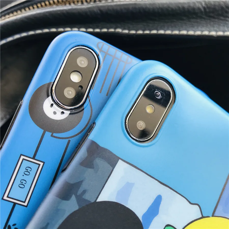 Fashion Xs Chi-bi Maruko and Crayon Shin-chan Cute Case For iPhone 6 6s 6p 7 8 plus X TPU Soft Phone Cover Silicone Back Shell |