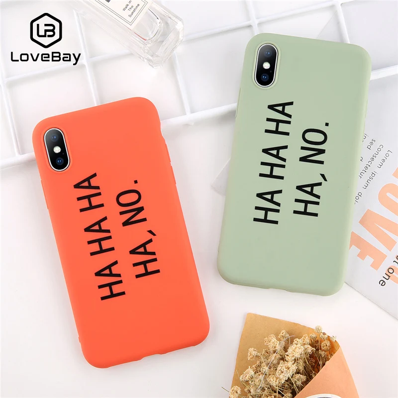 Lovebay Телефон чехол для iPhone 6 6s 7 8 Plus X XR XS Max Модный милый мультяшный буквенный HA без