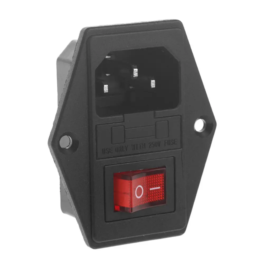Новые 3 Pin Iec320 C14 переменного тока на входе штекер Мощность вытяжная настольная