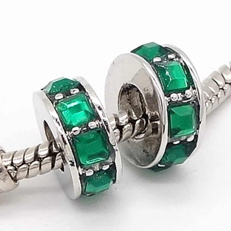 TTBEADS 2 шт. серебряные CZ европейские очаровательные разделенные Бусины Подходят 925