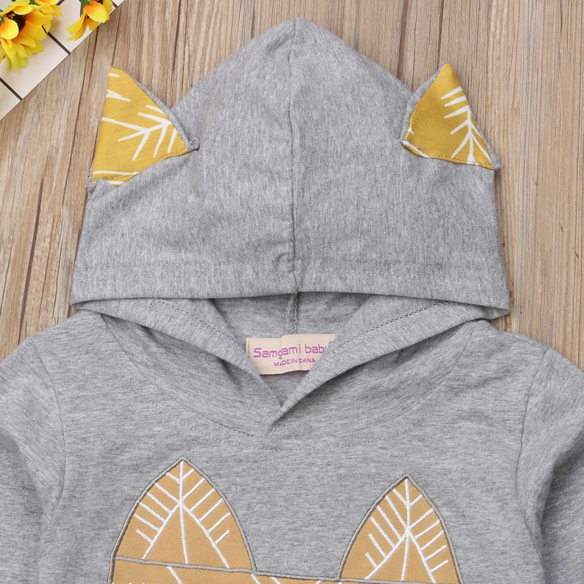 Autumn Winter Baby Clothes Set 2pcs Newborn Infant Boy Girl Long Sleeve Hooded Fox T Shirt Tops Pants Kids | Детская одежда и