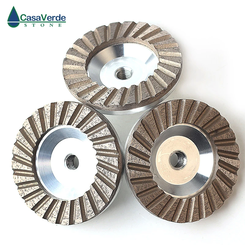 DC-ACW 3pcs/set diameter 100mm (4 inch)  aluminum backer diamond cup wheels for grinding stone