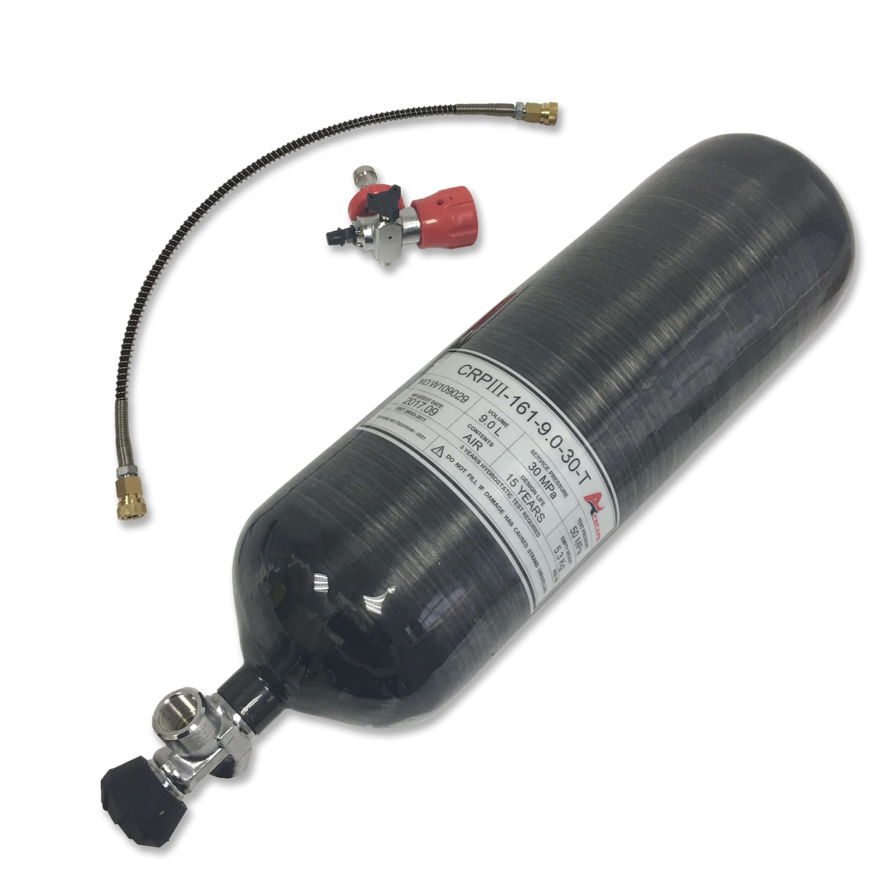 ACECARE cylinder pcp air hpa tank 4500psi paintball equipment carbon fiber cylinder black m18*1.5 for hunting AC309301