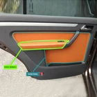 4 шт., кожаная панель из микрофибры для внутренней двериНакладка на подлокотник двери для VW Touran 2006 2007 2008 2009 2010 2011 2012 - 2015