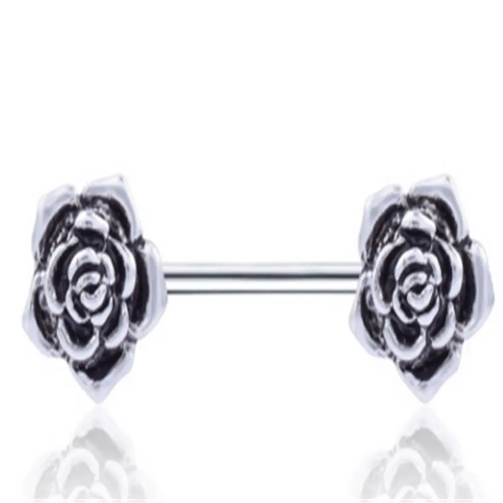 Винтаж розы сексуальные женские подвеска сосок пирсинг щиты Бары для сосков